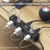 CCCEI Standing Desk Clamp Power Strip with 15 Outlets, Widely Spaced Desktop Edge Mount Surge Protector Outlet, Fast Charging USB-A and USB-C Ports, 6 FT Flat Plug, Black Fit 1.6 inch Table top.