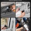 WOLFBOX MegaFlow 50 Compressed Air Duster-110000RPM Super Power Electric Air Duster, 3-Gear Adjustable Mini Blower with Fast Charging, Dust Blower for Computer, Keyboard, House, Outdoor and Car