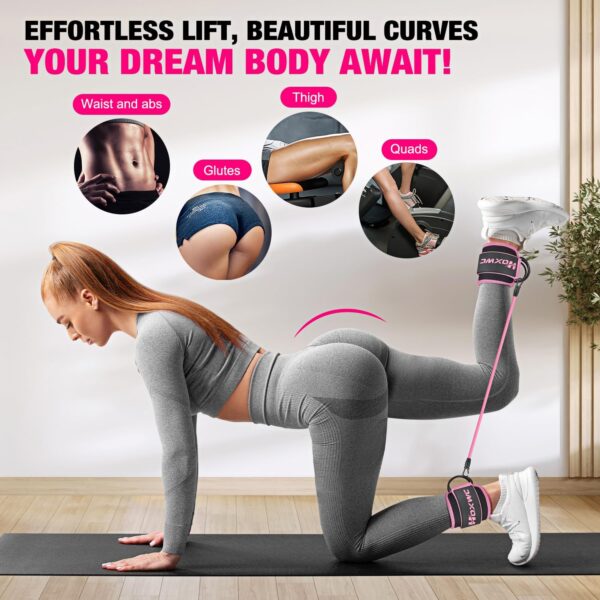 81BhrzzPLPL._AC_SL1500_.jpg HOXWC Ankle Resistance Bands with Cuffs, Ankle Bands for Working Out, Ankle Resistance Band for Leg, Booty Workout Equipment for Kickbacks Hip Fitness Training, Exercise Bands for Butt Lift Women