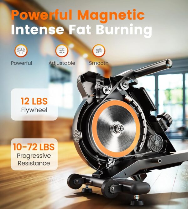 YOSUDA Magnetic Rowing Machine for Home - Rower Machine Use with Bluetooth, App Supported, Rowing Machine for Beginners to Athletes, Comfortable Seat Cushion