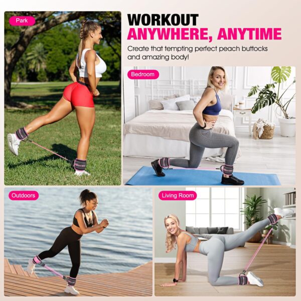 81CokDADyL._AC_SL1500_.jpg HOXWC Ankle Resistance Bands with Cuffs, Ankle Bands for Working Out, Ankle Resistance Band for Leg, Booty Workout Equipment for Kickbacks Hip Fitness Training, Exercise Bands for Butt Lift Women