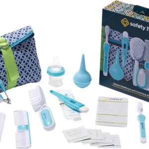 81DWcddfyaL._AC_SL1500_.jpg Safety 1st Deluxe Baby Healthcare and Grooming Kit, Arctic Blue, Newborn Baby Essentials, One Size, 25 Pieces