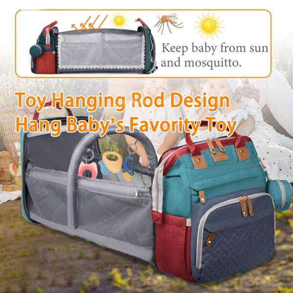 81F9KuJqgfL._SL1500_.jpg Astro alan Baby Diaper Bags with Changing Station, Waterproof Diaper Bag Backpack for Moms Dads with USB Charging Port, Baby Shower Gifts, Large Capacity diaper backpack, Red-Green-Blue