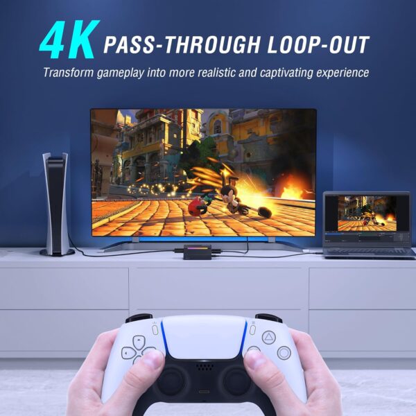 81FirGy1ouL._AC_SL1500_.jpg Fifine AmpliGame Video Capture Card, HD 1080 60fps for Audio Video, Gaming, Live Streaming, 4K HDMI to USB Capture Card Compatible with PS4/Windows/Mac OS/Switch/Xbox-V3