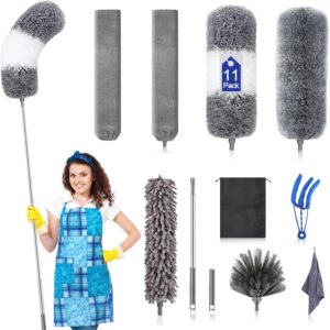 81FzpuOT1DL._AC_SL1500_.jpg Microfiber Duster Kit (11PCS) - Washable Dusters with Extension Pole (30 to 100 in) for Cleaning Ceilings, Fans, Furniture