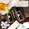 81GHqN1KJyL._AC_SL1500_.jpg YARRAMATE 16oz/470ml Glass Olive Oil Sprayer for Cooking with Stickers, 2 in 1 Oil Dispenser for Kitchen Gadgets, Food Grade Premium Spray Bottle with Portion Control for Salad, Frying, BBQ (Black)