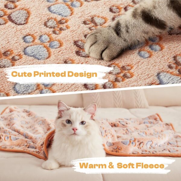 81HVPJgaKpL._AC_SL1500_.jpg Luciphia 1 Pack 3 Blankets Super Soft Fluffy Premium Fleece Pet Blanket Flannel Throw for Dog Puppy Cat Paw Brown/Pink/White Small(23x16 inch)