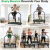 81HaYCDaZHL._AC_SL1500_.jpg BCAN BT2 450/550LBS Mini Rebounder Trampoline for Adults with Bar, Fitness Trampoline with Bungees, Adjustable Handle, Stable & Quiet, Indoor Outdoor, Whole-Body Workout & Relaxation at Home-40IN/48IN