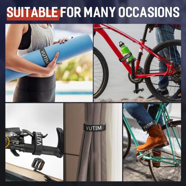 4PCS Bike Rack Strap, Bike Rack Accessory,Adjustable Wheel Securing Straps, Non-Slip Fixed Bike Wheel, Suitable for Camping Equipment, Yoga Mats, Binding Sport Bottle Bicycles, Curtains