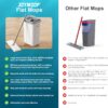 JOYMOOP Mop and Bucket Set, Hands-Free Flat Floor Mop with 3 Washable Microfiber Pads, Wet and Dry Use, Ideal for Home and Commercial Floor Cleaning
