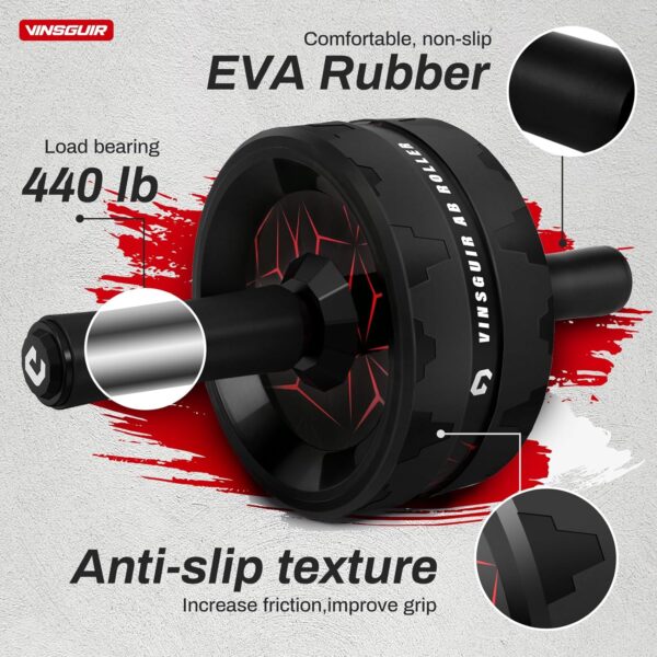 81MOESrxROL._AC_SL1500_.jpg VINSGUIR Ab Roller Wheel, Abs & Core Workout Equipment for Home Gym with Knee Pad Accessories, Abdominal Wheel for Full-body Strength Training
