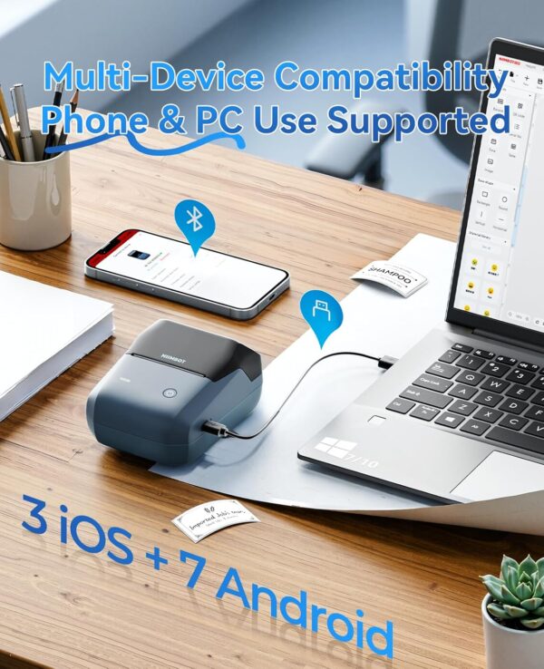 NIIMBOT B1 Pro Label Maker, 300DPI HD Label Printer, Ideal for Photos,Stores,Notes,Study Graphics, Small Business, Comes with 3 Rolls of Labels