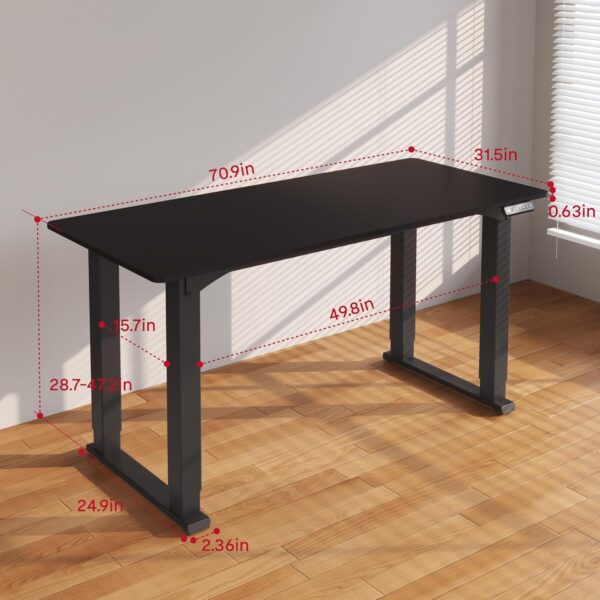 81NabsGJcWL._AC_SL1500_.jpg SANODESK 4-Leg Standing Desk, Electric Height Adjustable Desk with Memory Presets for Home Office, Stand up Desk Computer Workstation, 71x32 Inches Black