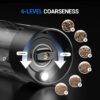 ThermoMaven Electric Salt and Pepper Grinder Set, 110ml Larger Rechargeable Automatic Salt and Pepper Mill Grinder with 6 Adjustable Coarseness, Electric Salt and Pepper Shakers, LED, 2 Packs, Black