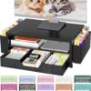 81PN0X6oYZL._AC_SL1500_.jpg OPNICE Desk Organizers and Accessories, Computer Monitor Stand Riser with Drawer and 2 Pen Holders, Printer & Laptop Stand, Office Desk Accessories & Workspace Organizers for Home Office Supplies, Black