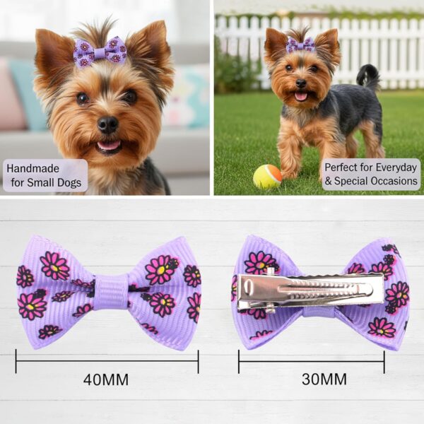 81RzGfN7AiL._AC_SL1500_.jpg QingHan Dog Hair Bows Small Puppy Clips for Pet Grooming Accessories Doggy Gifts 60Pcs (30 Pairs)