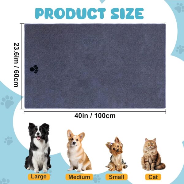 81SEyjEoSoL._AC_SL1500_.jpg WOUSEDO Microfiber Dog Towels for Drying Dogs,40'' X 23.6'', Super Absorbent and Soft Pet Grooming Towel, Perfect Shower & Bath Supplies for Dogs(2-Pack Grey)