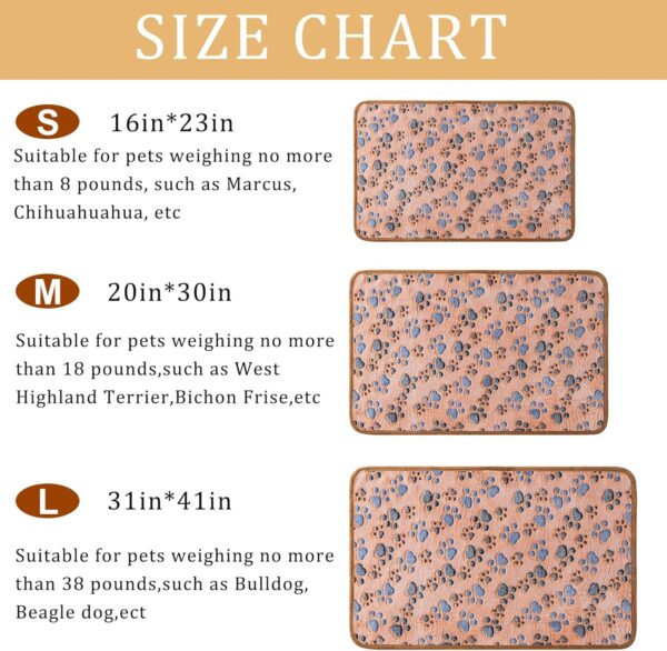 81SjJX1svmL._AC_SL1500_.jpg 1 Pack 3 Blankets Super Soft Fluffy Premium Fleece Pet Blanket Flannel Paw Printed Throw for Dog Puppy Cat (Small 23x16'', Brown, Pink, White)