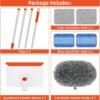 81TqoDxw9jL._AC_SL1500_.jpg Baseboard Cleaner Tool with Handle, Extendable Long Handle Baseboard Cleaning Duster with Reusable Pads for Floorboard, Ceiling Fan Blade Cleaner Duster (Gray)