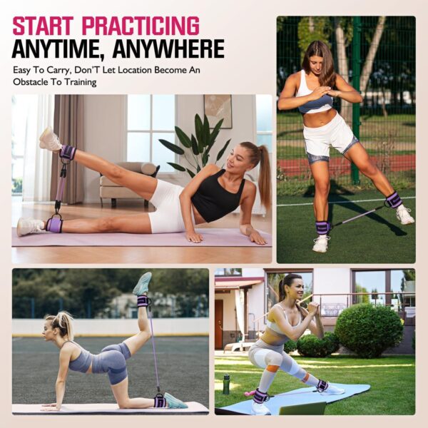 81Ty6enFL0L._AC_SL1500_.jpg Ayombo Ankle Resistance Bands with Cuffs, Home Gym Workout Equipment, Lifting Glute Butt Exercise Equipment for Women, Ankle Weights Fitness Set, Leg Booty Equipment for Training Perfect Body Shape