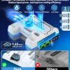 PS5/Slim/Pro Stand and Cooling Station with LED Controller Charging Station for PlayStation 5 Console, Controller Charger, Cooling Stand, PS5/Slim/Pro Skin Accessories Kit with 3 Level Cooler Fan