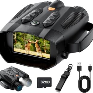 81UgfnLlqVL._AC_SL1500_.jpg Night Vision Goggles for Adults 4k: Tactical Binoculars with Camera - Infrared Goggles for Hunter - Digital Electronics Gift - Hunting Gifts for Men/Dad/Husband - Cool Tech Gadgets for Camping/Boating
