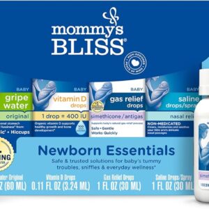 81UmnFI64-L._AC_SL1500_.jpg Mommy's Bliss 4-Piece Newborn and Baby Essentials Kit - With Gripe Water, Gas Relief Drops, Vitamin D 400IU, and Saline Drops/Spray - The Perfect Baby Gift.