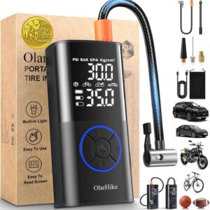 81VGEhiEgLL._AC_SL1500_.jpg OlarHike Tire Inflator Portable Air Compressor, Smart Dual Hose System, Auto Air Pump for Car Tires, Bike,Bicycle, Motorcycles,Electric Pump with LED Light & Digital Pressure Gauge