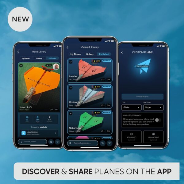 81VcbrQ7NCL._AC_SL1500_.jpg POWERUP 4.0 The Next-Generation Smartphone Controlled Paper Airplane Kit, RC Controlled. Easy to Fly with Autopilot & Gyro Stabilizer. for Hobbyists, Pilots, Tinkerers.