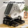 81X5gxO7L._AC_SL1500_.jpg Simple Trending Desk Organizer and Accessories, 2-Tier Computer Monitor Stand Riser with Drawer and 2 Pen Holders for Office Supplies, Black