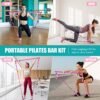 81XOaG4B7aL._AC_SL1500_.jpg Ayombo Pilates Bar Kit with Resistance Bands, Pilates Workout Equipment for Legs, Hip, Waist, Arm, Squats Exercise Equipment for Home Workouts, Adjustable 3-Section Pilates Bar Kit for Women & Men