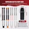 Weighted Ropeless Battle Ropes, Heavy Duty Portable Cordless Battle Ropes for Home Gym with Poster, Workout Exercise Rope for Strength Building, HIIT and Low-Impact Aerobic Training for Men & Women