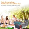 81XVAGR8OQL._SL1500_.jpg Astro alan Baby Diaper Bags with Changing Station, Waterproof Diaper Bag Backpack for Moms Dads with USB Charging Port, Baby Shower Gifts, Large Capacity diaper backpack, Red-Green-Blue