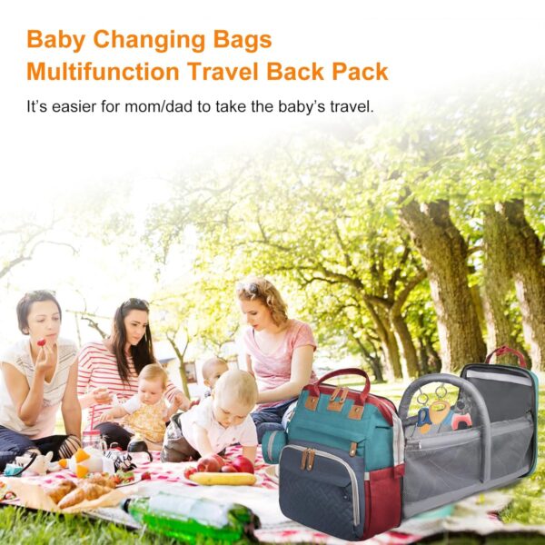 81XVAGR8OQL._SL1500_.jpg Astro alan Baby Diaper Bags with Changing Station, Waterproof Diaper Bag Backpack for Moms Dads with USB Charging Port, Baby Shower Gifts, Large Capacity diaper backpack, Red-Green-Blue