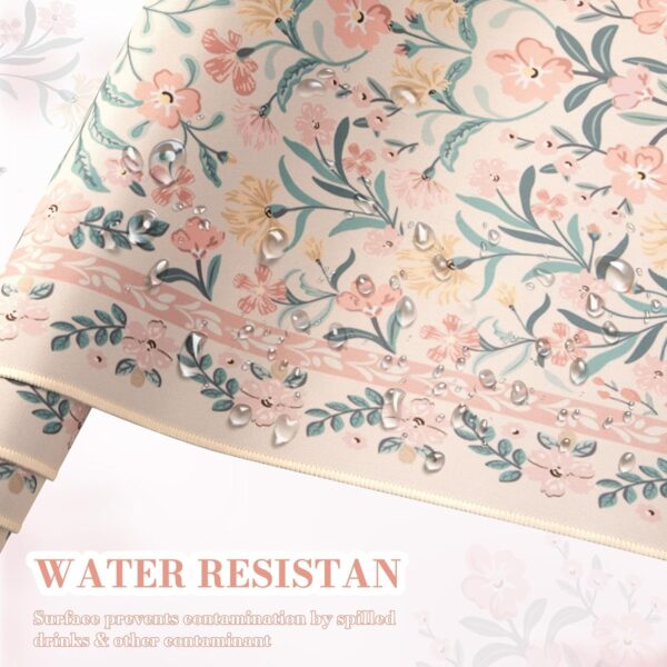 81YJ44MGPbL._AC_SL1500_.jpg iCasso Pink Floral Desk Mat, Desk Pad, XXL Large Mouse Pad, Anti-Slip Big Mousepad with Stitched Edges, Computer Mouse Pads for Desktop Decor, Cute Office Desk Accessories for Women(Pink)