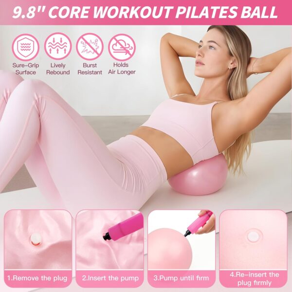 81Z9DFrWVXL._AC_SL1500_.jpg NANATI Pilates Kit, Home Pilates Workout Kit for Women, Pilates Equipment with 14.5" Pilates Ring and Ball, Resistance Bands, Ankle Weights, Sliders & Grip Socks Accessories for Starter Home Workouts