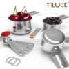 TILUCK Stainless Steel Measuring Cups & Spoons Set, Cups and Spoons,Kitchen Gadgets for Cooking & Baking (10)