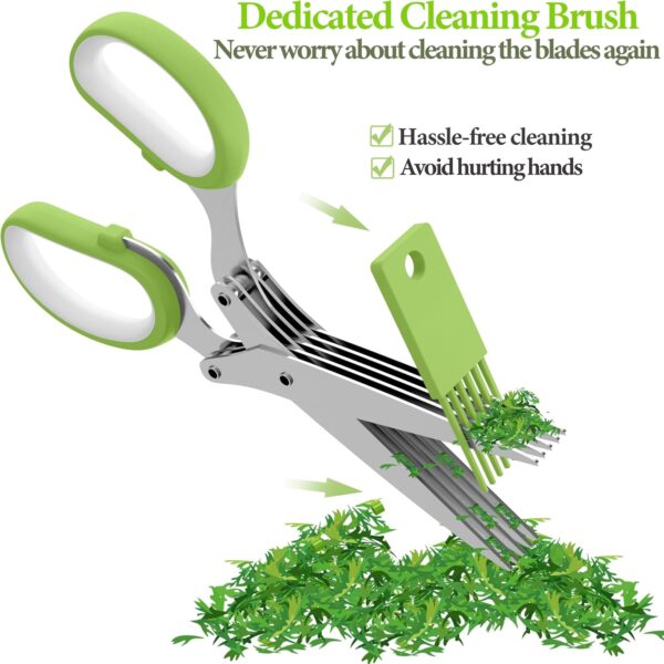 81ZvVCgjuL._AC_SL1500_.jpg 2026 Upgraded Herb Scissors, Effortless Herb Shears Cutter Tool with Sharp Stainless Steel Blades for Fresh Herbs, Must-Have Kitchen & Cooking Gadget, Green
