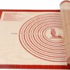 81ZyKwpJxAL._AC_SL1500_.jpg Non-slip Silicone Pastry Mat Extra Large with Measurements 28''By 20'' for Silicone Baking Mat, Counter, Dough Rolling, Oven Liner,Fondant/Pie Crust By Folksy Super Kitchen Red