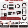 Twister Arm Trainer, 30-120 lbs Adjustable Twister Arm Chest Exerciser with 4 Spring & Poster for Men & Women, Detachable Power Twister Home Fitness Equipment for Enhancing Upper Body Muscle