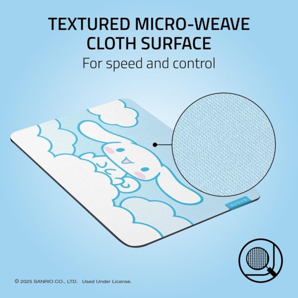Razer Gigantus V2 Soft Gaming Mouse Pad (Medium): Textured Micro-Weave Cloth Surface - Thick, High-Density Rubber Foam - Anti Slip Base - Cinnamoroll Edition