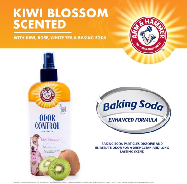 81aZwyUmFgL._AC_SL1500_.jpg Arm & Hammer for Pets Super Deodorizing Dog Spray with Baking Soda for Odor Control, Freshens Coat Between Baths, pH Balanced Formula for Dogs, 8 Fl Oz