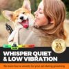 81amviXVjbL._AC_SL1500_.jpg Whisper Quiet Dog Nail Grinder with 4 LED Lights, Safe & Stress-Free for Sensitive Dogs Cats of All Breeds & Sizes, 3 Grinding Bits, 3-Speed, Pet Nail Trimmers, Rechargeable Painless Grooming Kit