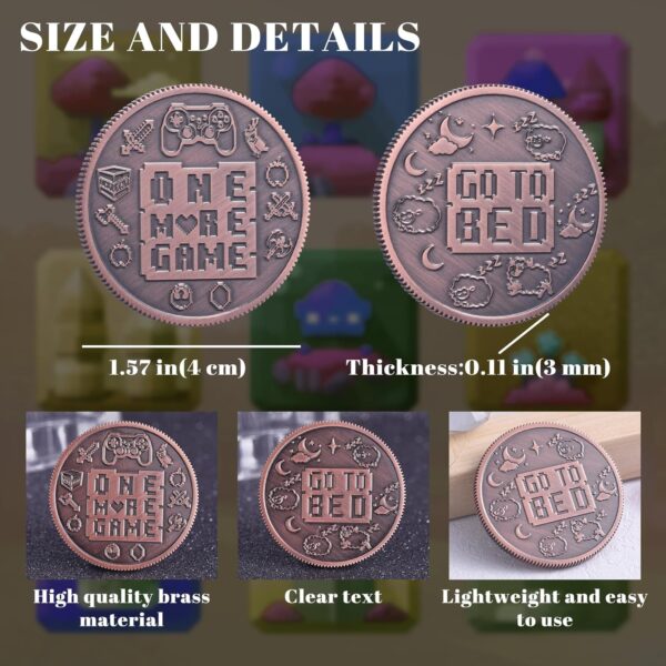 Ultimate Gamer Gift for Men - Double Sided Decision Maker Coin for Boyfriend, Husband & Gamers | Stress-Relieving Gaming Accessories for Birthday, Christmas & Valentines Day, Gamer Stocking Stuffer