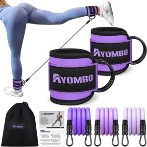 81bmRThzb-L._AC_SL1500_.jpg Ayombo Ankle Resistance Bands with Cuffs, Home Gym Workout Equipment, Lifting Glute Butt Exercise Equipment for Women, Ankle Weights Fitness Set, Leg Booty Equipment for Training Perfect Body Shape