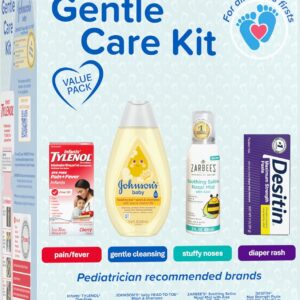 81cDH2jL5eL._AC_SL1500_.jpg Johnson's Baby Gentle Care Kit with Infants' Tylenol Pain Reliever, Zarbee's Soothing Saline Mist, Desitin Maximum Strength Diaper Rash Ointment & Johnson's Baby Head-To-Toe Wash, 4 Items