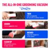 ChomChom Roller Dog Vacuum for Shedding Grooming – Dog Grooming Kit with Dog Brush Vacuum Attachment, Pet Hair Clipper with Guards, Large-Capacity Bin