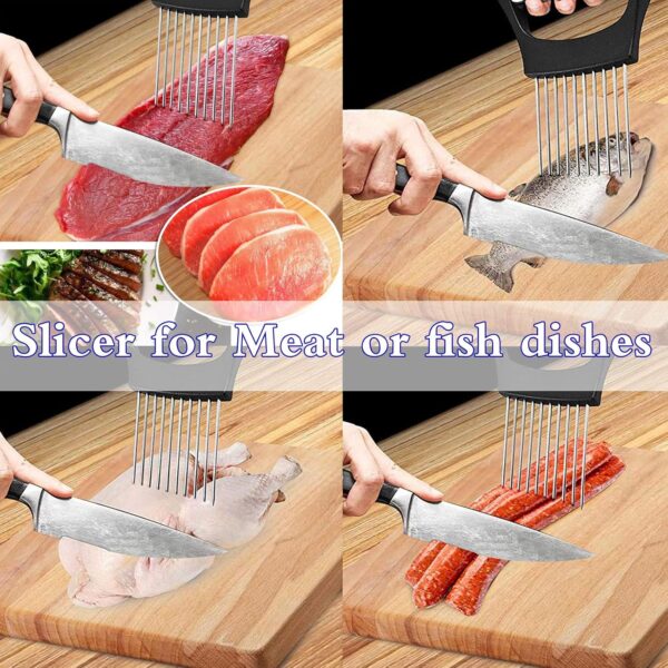 81ebNNN1caL._AC_SL1500_.jpg Stainless Steel Onion Holder for Slicing,Onion Slicer Holder,Onion Cutter for Slicing of Onions,Tomatoes,Avocados,Eggs and Other Vegetables,KItchen Utensils