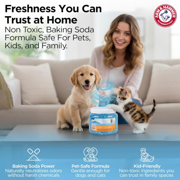 81ejf59ZQ1L._AC_SL1500_.jpg Arm & Hammer for Pets Air Care Pet Scents Deodorizing Gel Beads, Pet Odor Eliminator for Rooms Closets and Small Spaces with Long Lasting Odor Control, Fresh Breeze Scent, 12 oz
