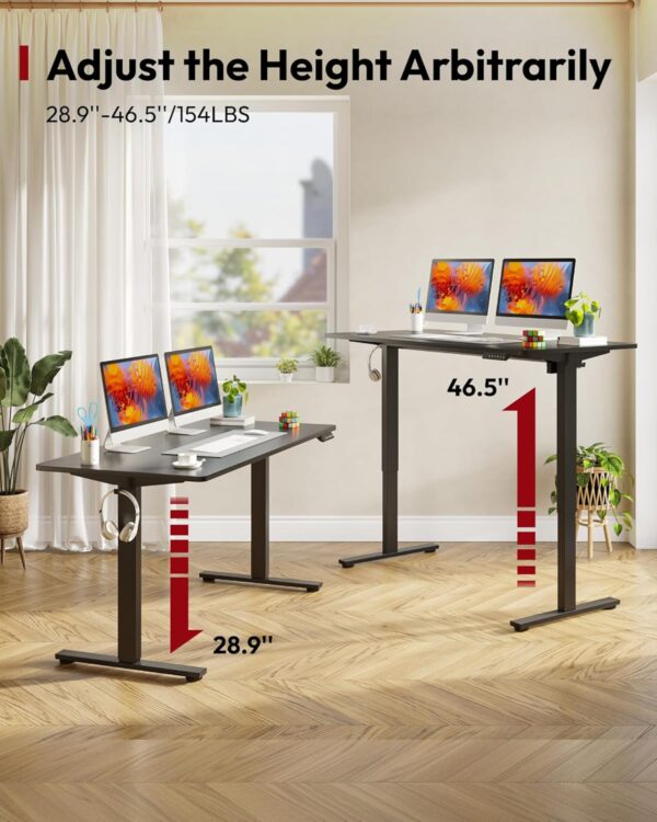 81gETfE96OL._AC_SL1500_.jpg SANODESK Electric Standing Desk 71 x 32 Inches, Height Adjustable Sit Stand with Large Splice Board Desktop for Home Office, Computer Workstations,Memory Ergonomic Computer Desk, Black Frame/Black Top